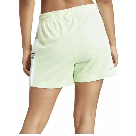 NWT adidas Originals Women's Adicolor Adibreak Shorts color: Semi Green Spark - Picture 3 of 4